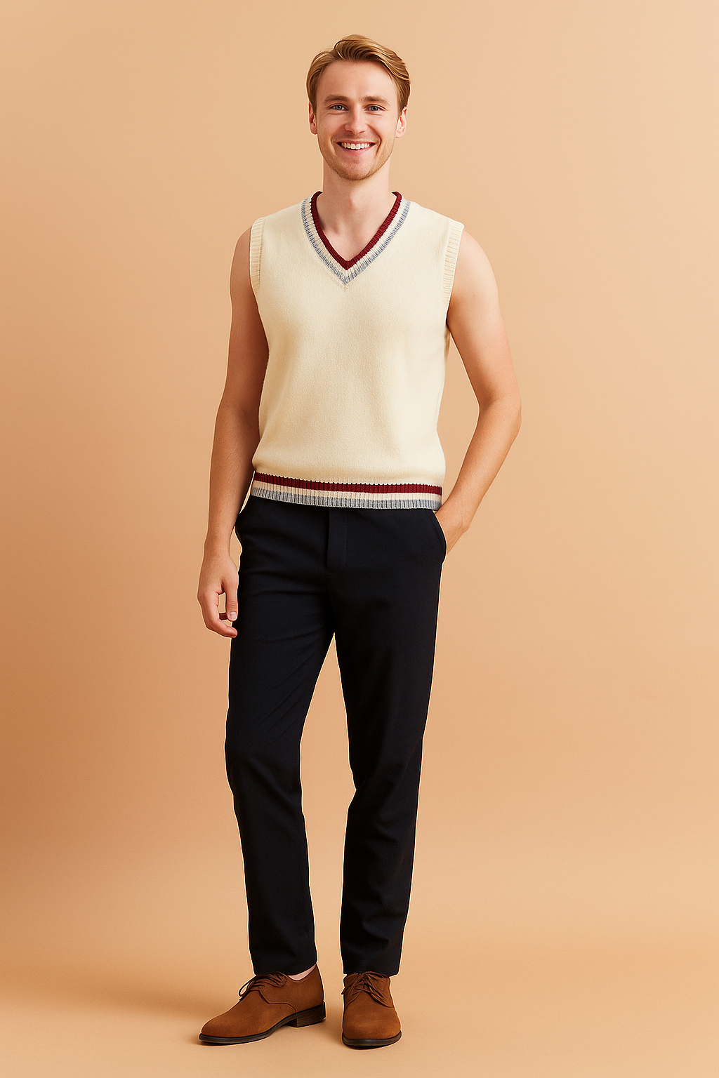Ronald | Men's V-Neck Vest | Sleeveless 4