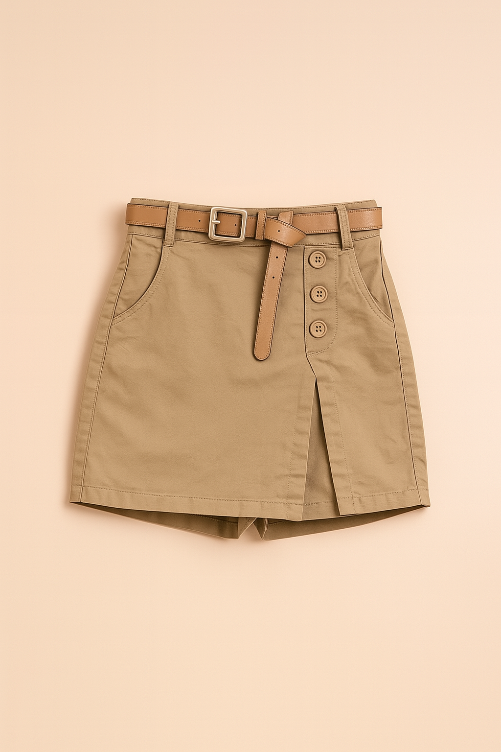 SUZY | High Waist Shorts with Decorative Belt 4