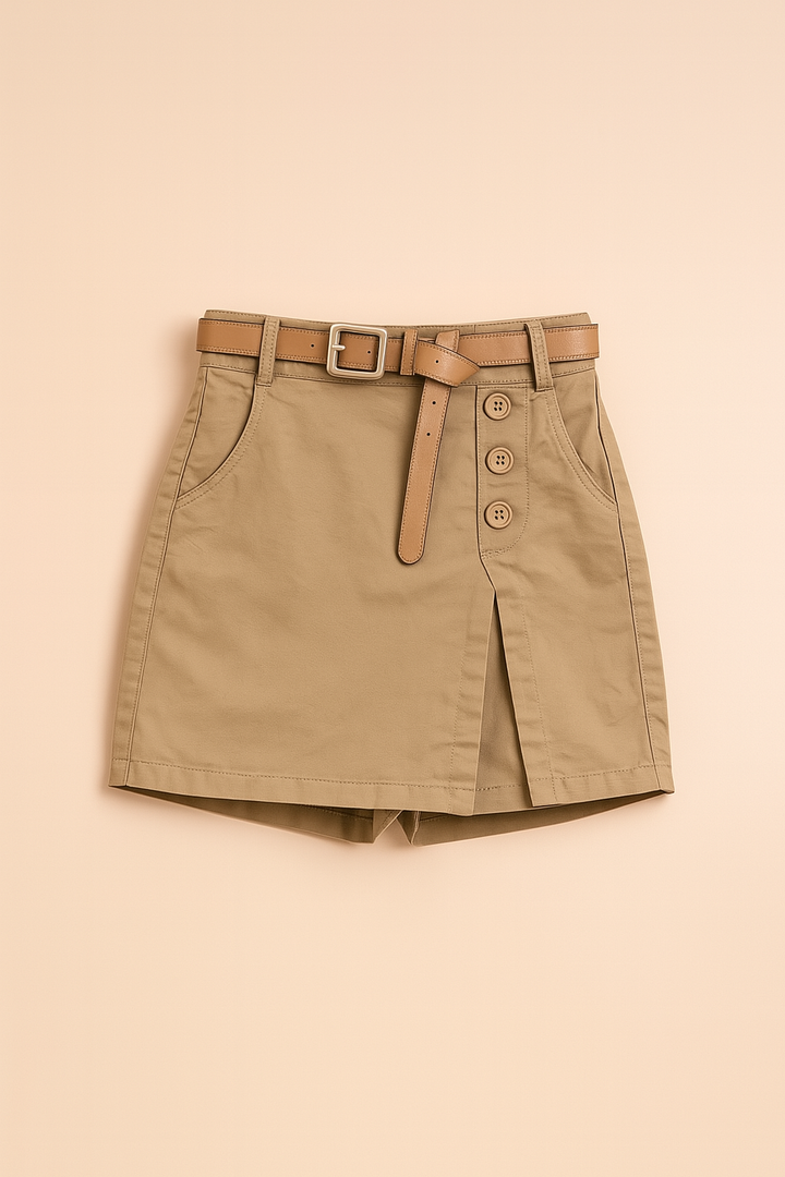 SUZY | High Waist Shorts with Decorative Belt 4