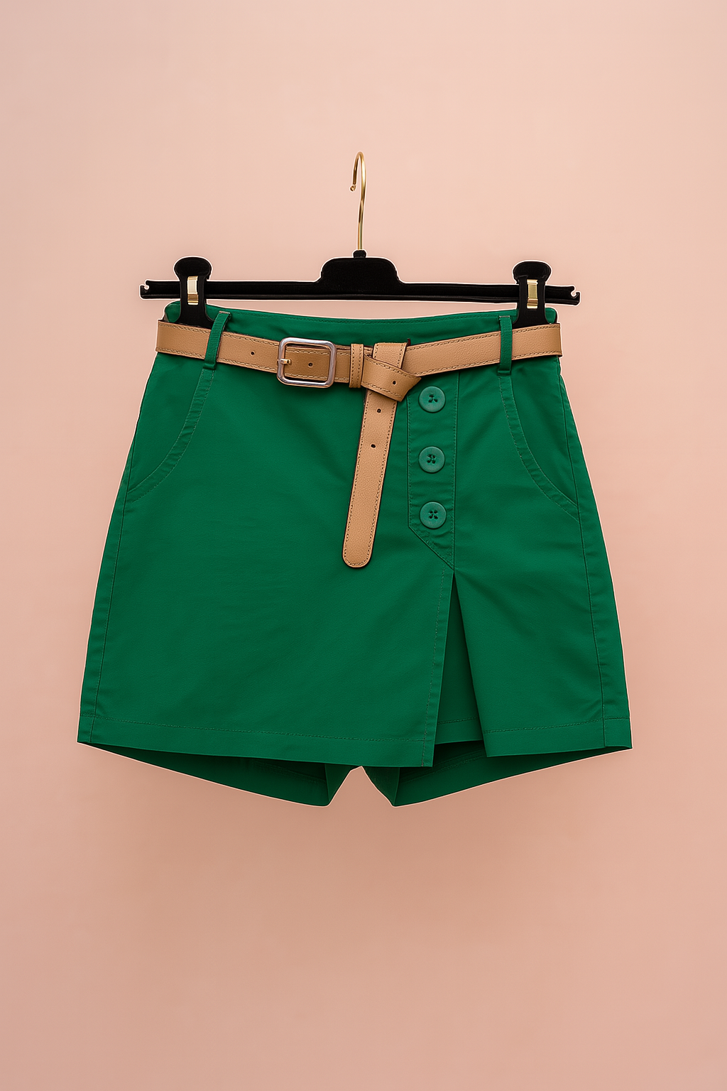 SUZY | High Waist Shorts with Decorative Belt 5