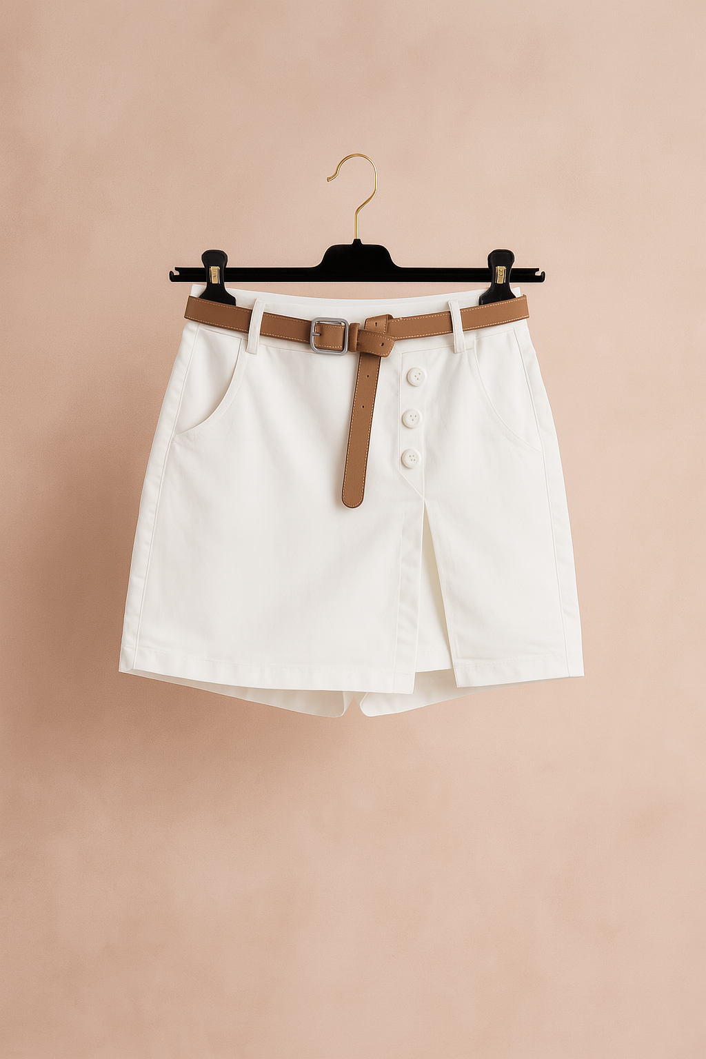 SUZY | High Waist Shorts with Decorative Belt 6