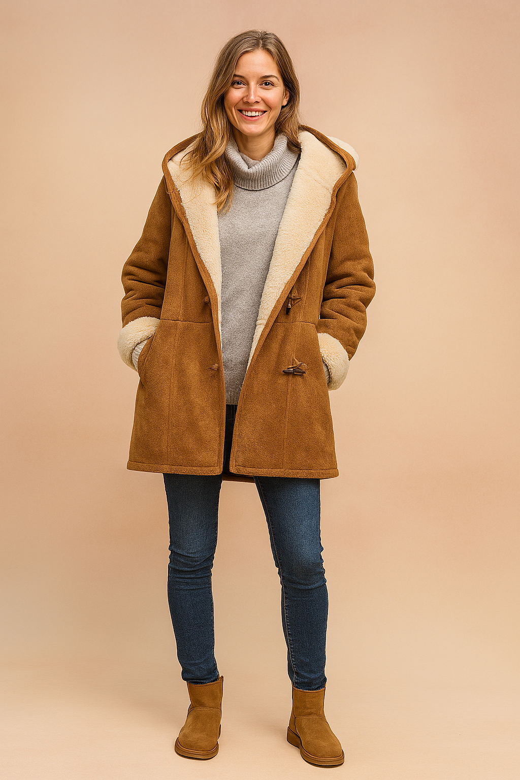 Sienna | Button-Up Jacket with Teddy Bear Lining 4