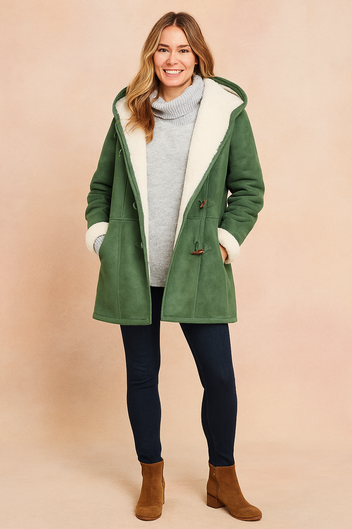 Sienna | Button-Up Jacket with Teddy Bear Lining 6