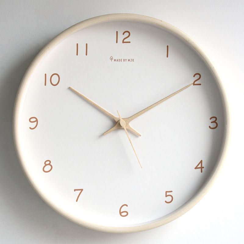 Silent Solid Wood Analog Wall Clock 0