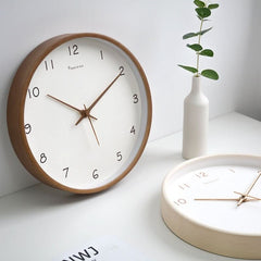 Silent Solid Wood Analog Wall Clock 1