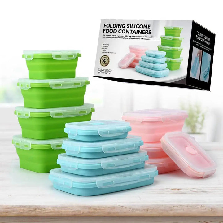 SiliconeFlex | Collapsible Leak-Proof Food Storage Containers Set 7