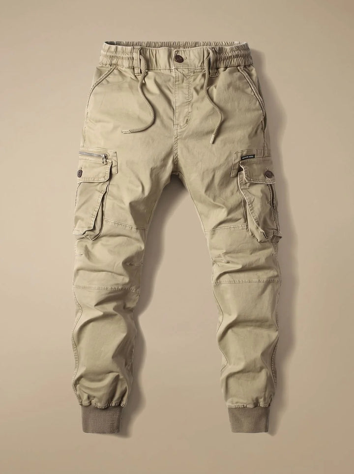 Simon | Herren Cargo Jogger Hose mit Cargotaschen elastischem Bund 0