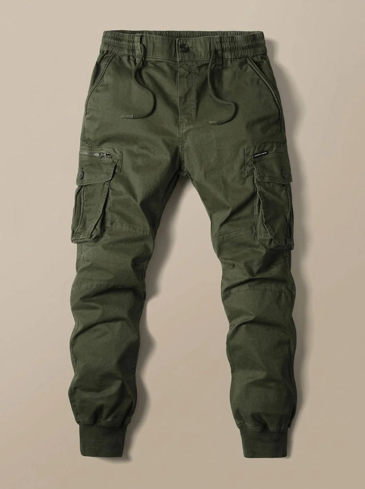 Simon | Herren Cargo Jogger Hose mit Cargotaschen elastischem Bund 5