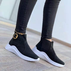 Sleek Platform Ankle Boots for Women – Trendy & Versatile Style 1