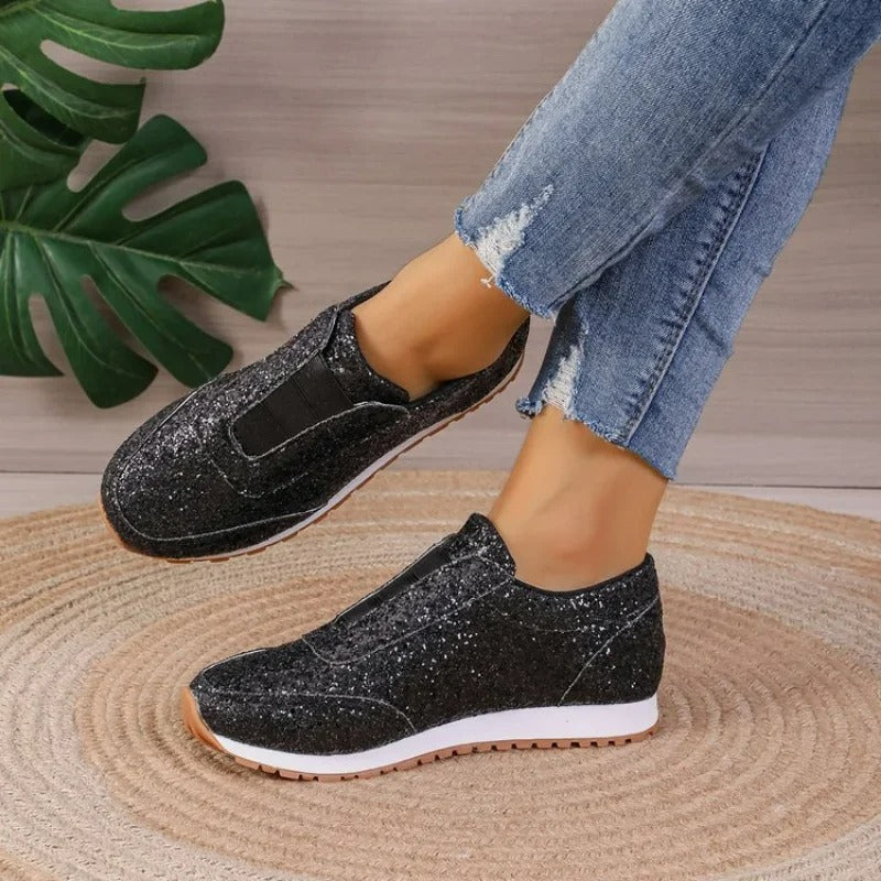 Slip-On Sneakers for Women – Glitter Style & Comfortable Design 2