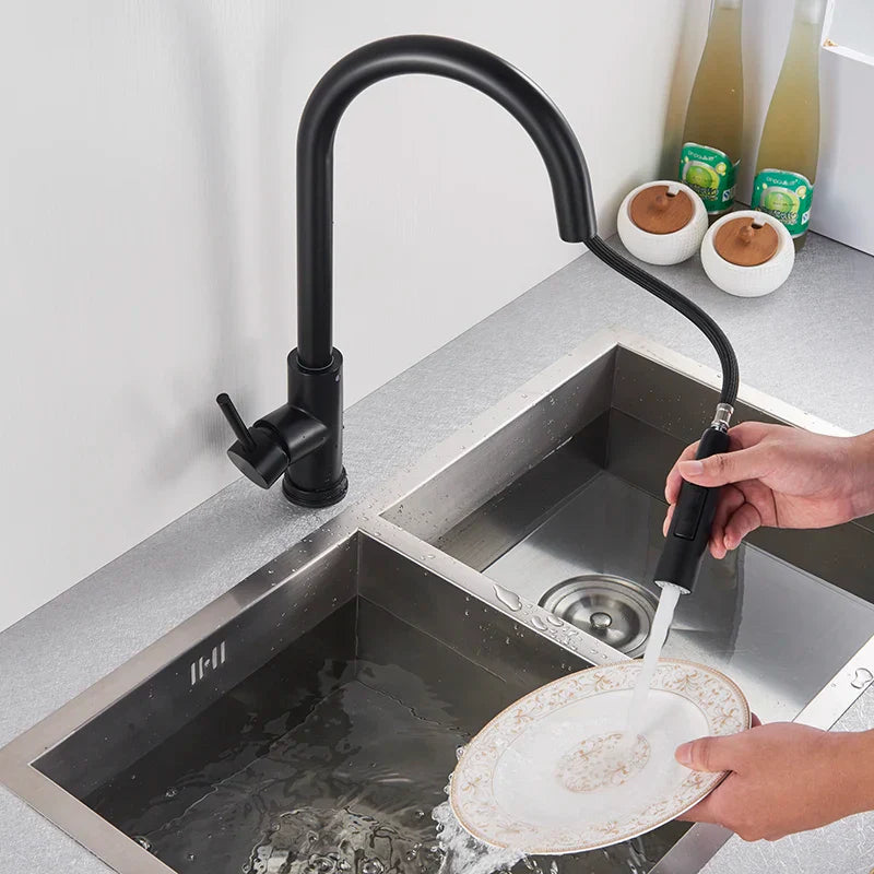 Smart Touch Kitchen Faucet with Pull-Out Nozzle – Brushed Nickel Kitchen Mixer Tap for Easy Water Control 5