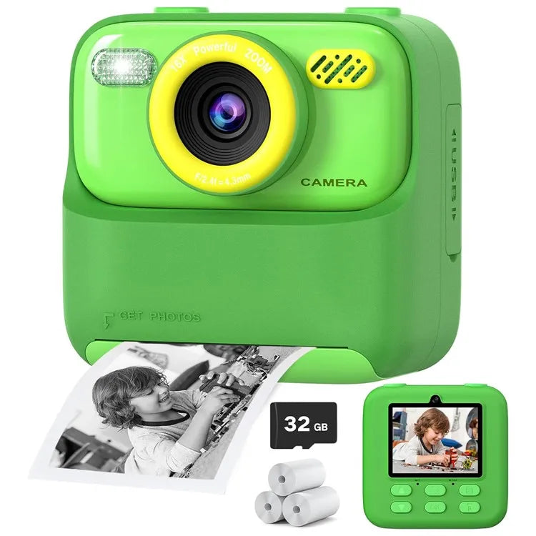 SnapJoy | Colorful Fun Kids Instant Camera with HD Selfie and 32GB Memory 10