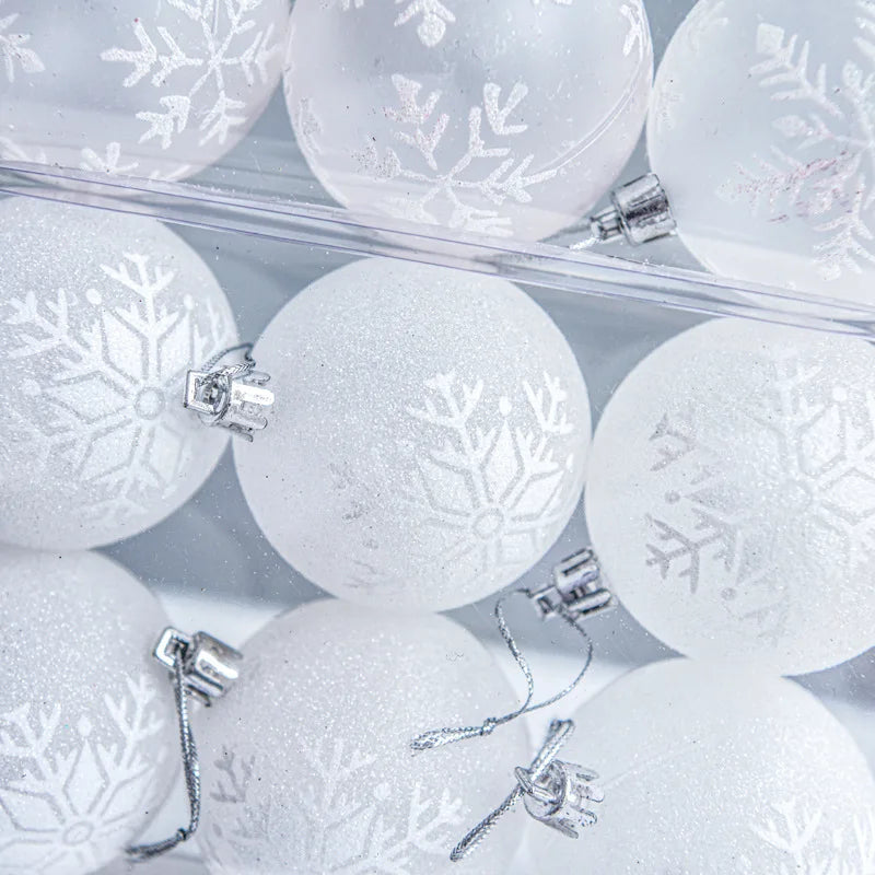 SnowGlobe Baubles | Hanging Christmas Ball Decorations with Shine 1