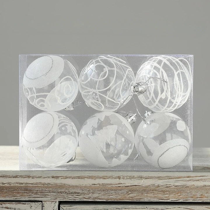 SnowGlobe Baubles | Hanging Christmas Ball Decorations with Shine 6
