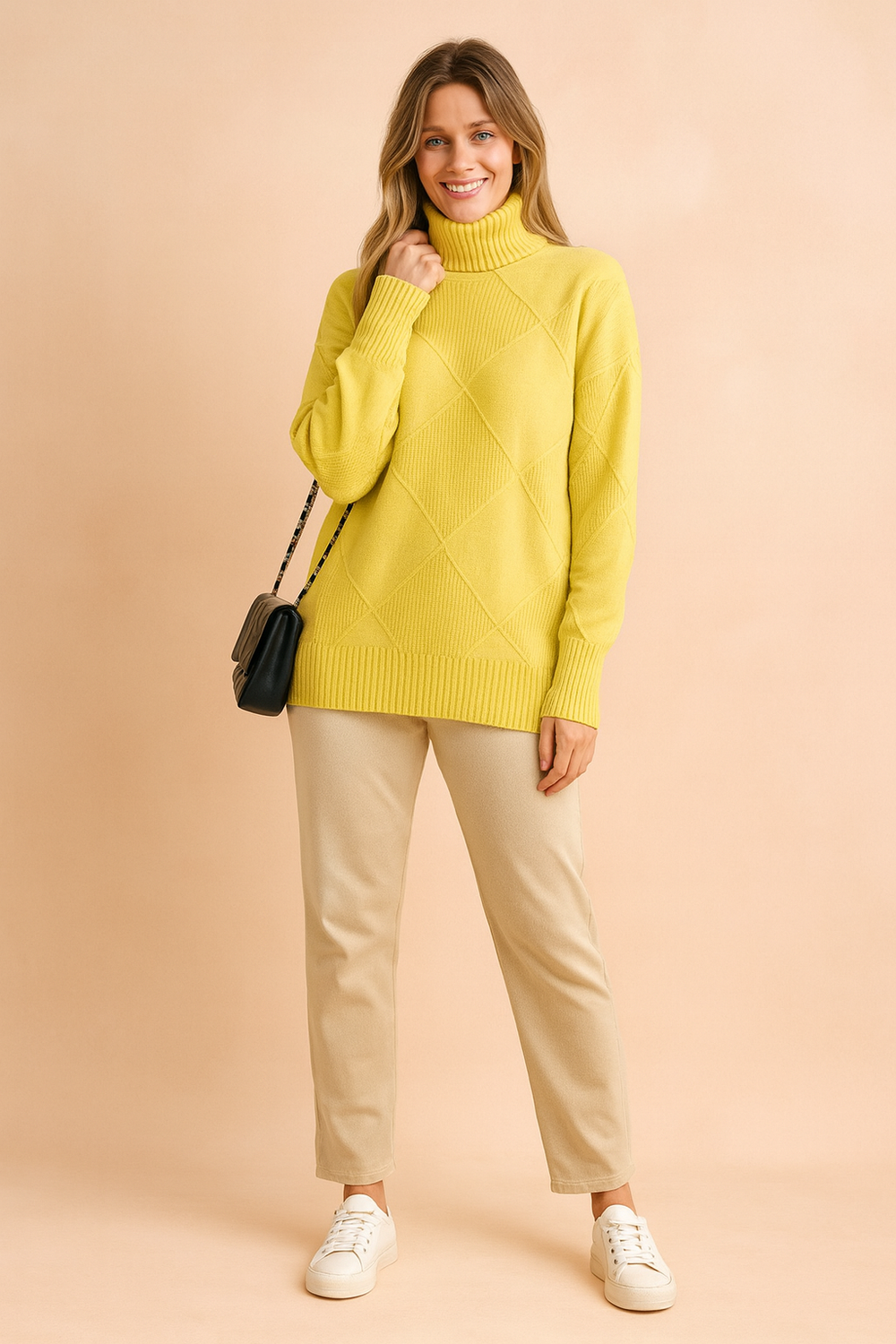 Sofia | Turtleneck Sweater with Geometric Pattern 1