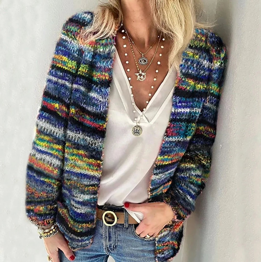 Sophie | Damen Bunter Langarm Strick-Cardigan 1