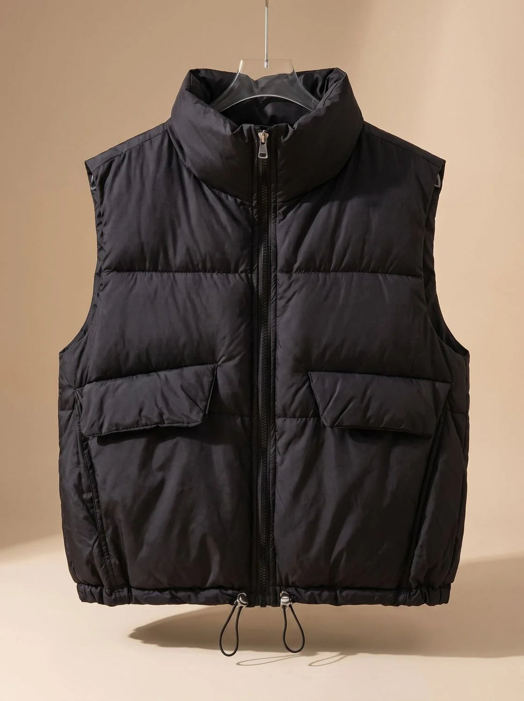 Sophie | Damen Steppweste Bodywarmer mit Stehkragen und Kordelzugsaum 4