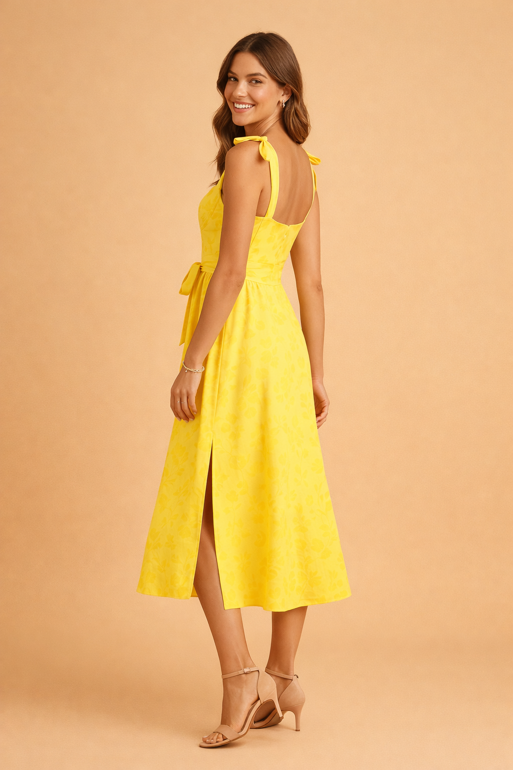 Mariana | Sophisticated long summer dress with Volante