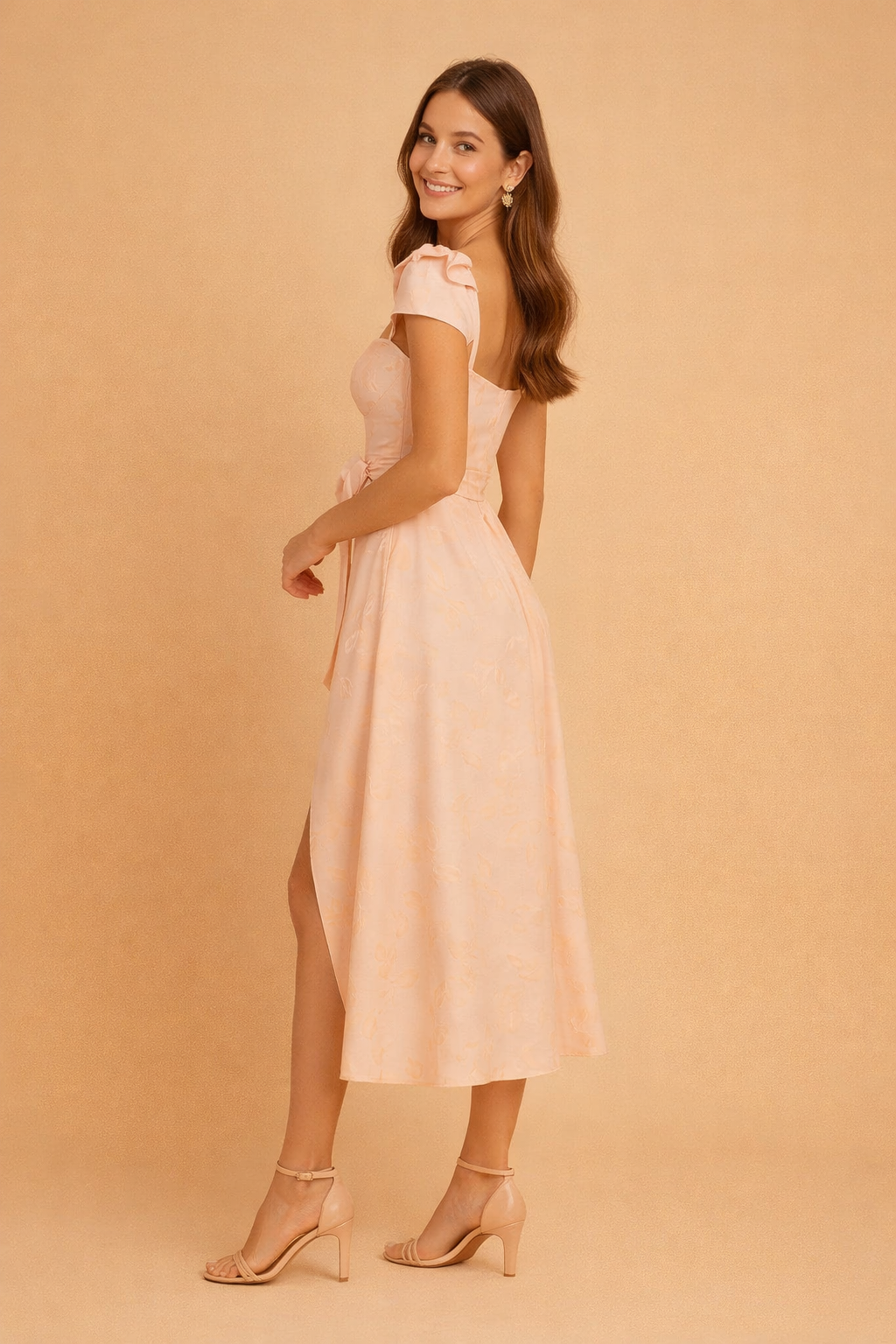 Mariana | Sophisticated long summer dress with Volante