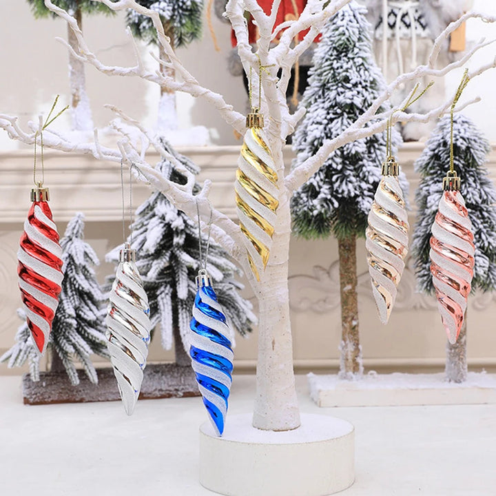 Spiral Ornaments | Christmas Ball Hanging Pendant Set 1