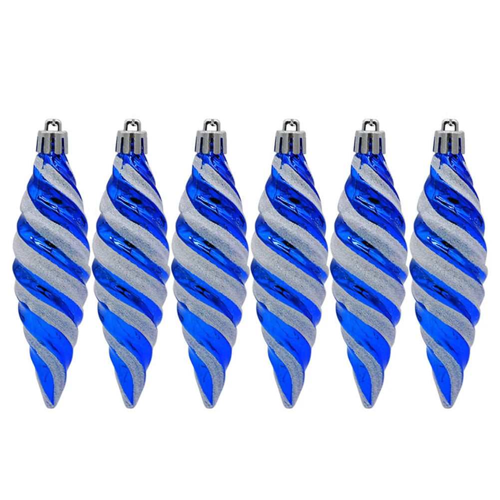 Spiral Ornaments | Christmas Ball Hanging Pendant Set 8