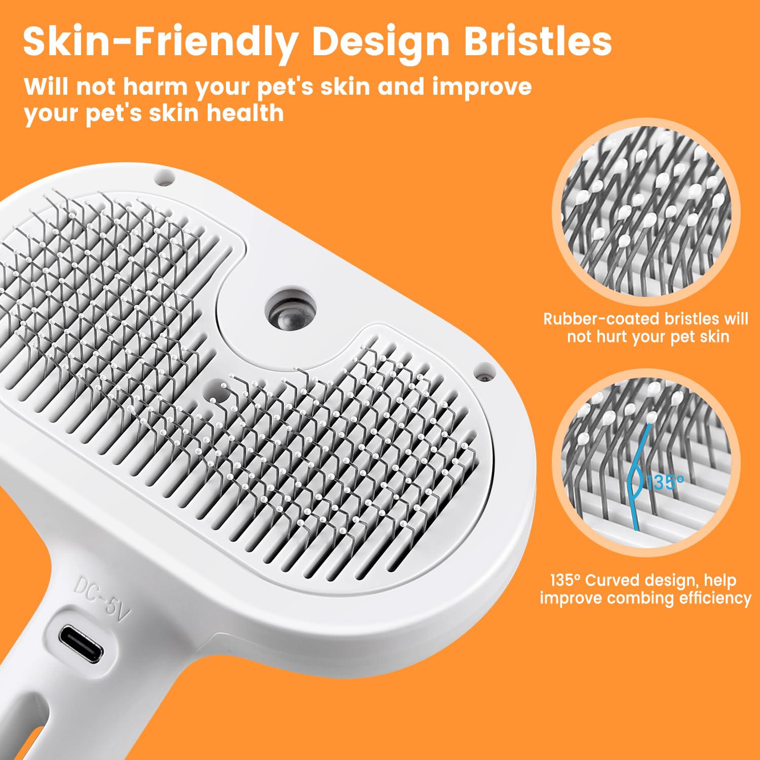 Steam brush for cats and dogs 3