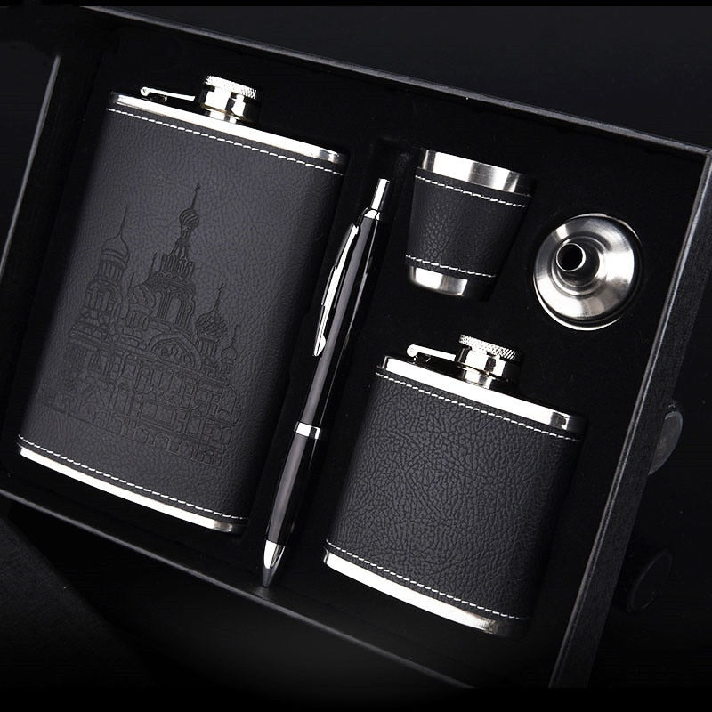 StellarCraft | Stainless Steel Hip Flask Set with Portable Design 1