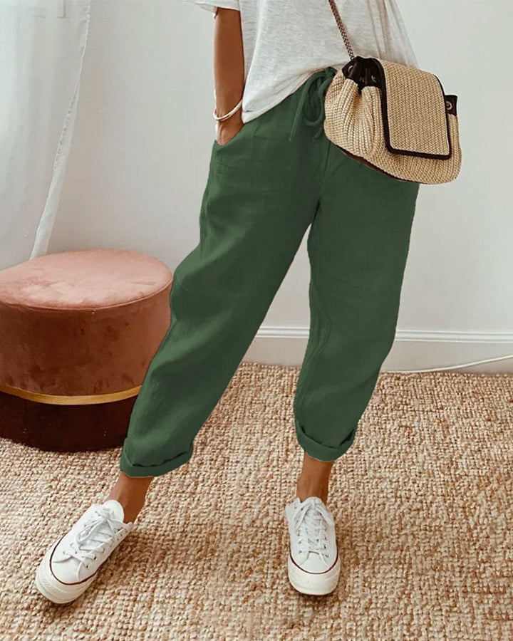 Stylish Casual Women's Trousers Lightweight Breathable Summer Pants 4