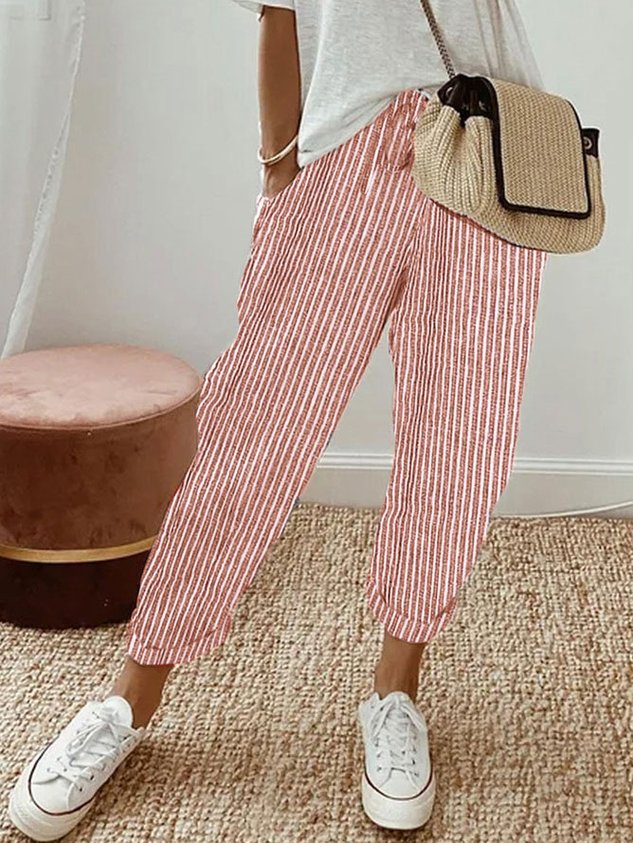 Stylish Casual Women's Trousers Lightweight Breathable Summer Pants 6