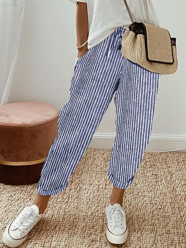 Stylish Casual Women's Trousers Lightweight Breathable Summer Pants 7