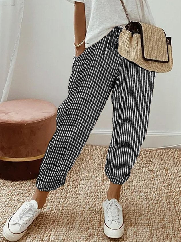 Stylish Casual Women's Trousers Lightweight Breathable Summer Pants 8