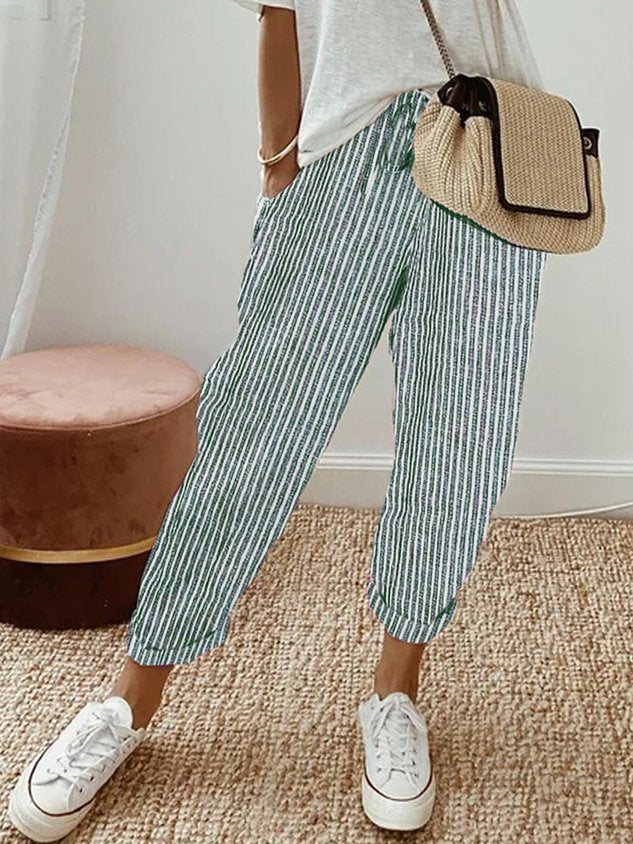 Stylish Casual Women's Trousers Lightweight Breathable Summer Pants 9
