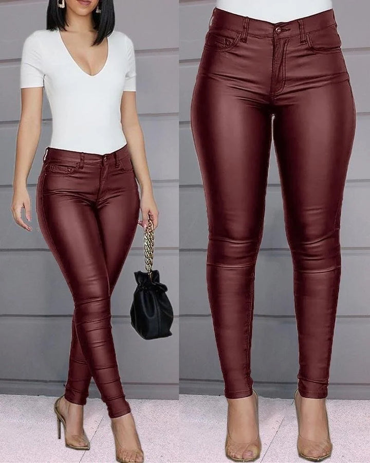 Stylish Women's Trousers for Timeless Elegance and Comfort - Versatile Leather Design for Any Occasion 6