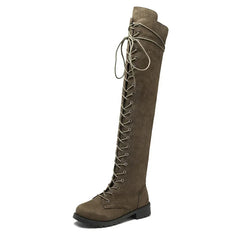 Stylish women's over-the-knee boots | Lace-up 0