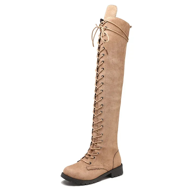 Stylish women's over-the-knee boots | Lace-up 7