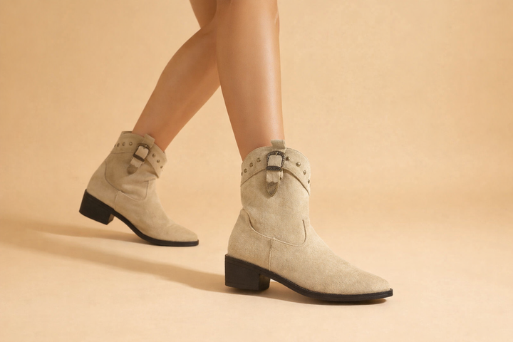 lissa | Women’s Chic Embroidered Mid-Calf Boots