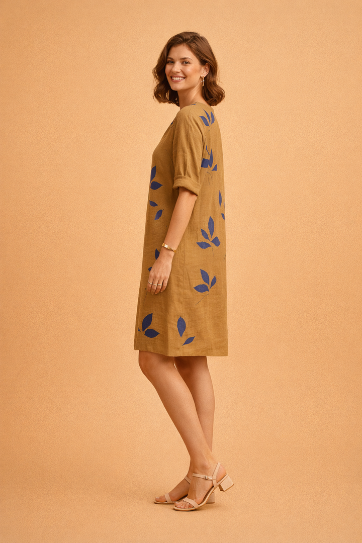 Eliza | Robe d'été à motif feuilles