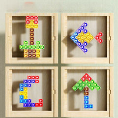 Sustainable Wooden Puzzle Game – Eco-Friendly Tetris Block Toy for Family Fun and Learning 2