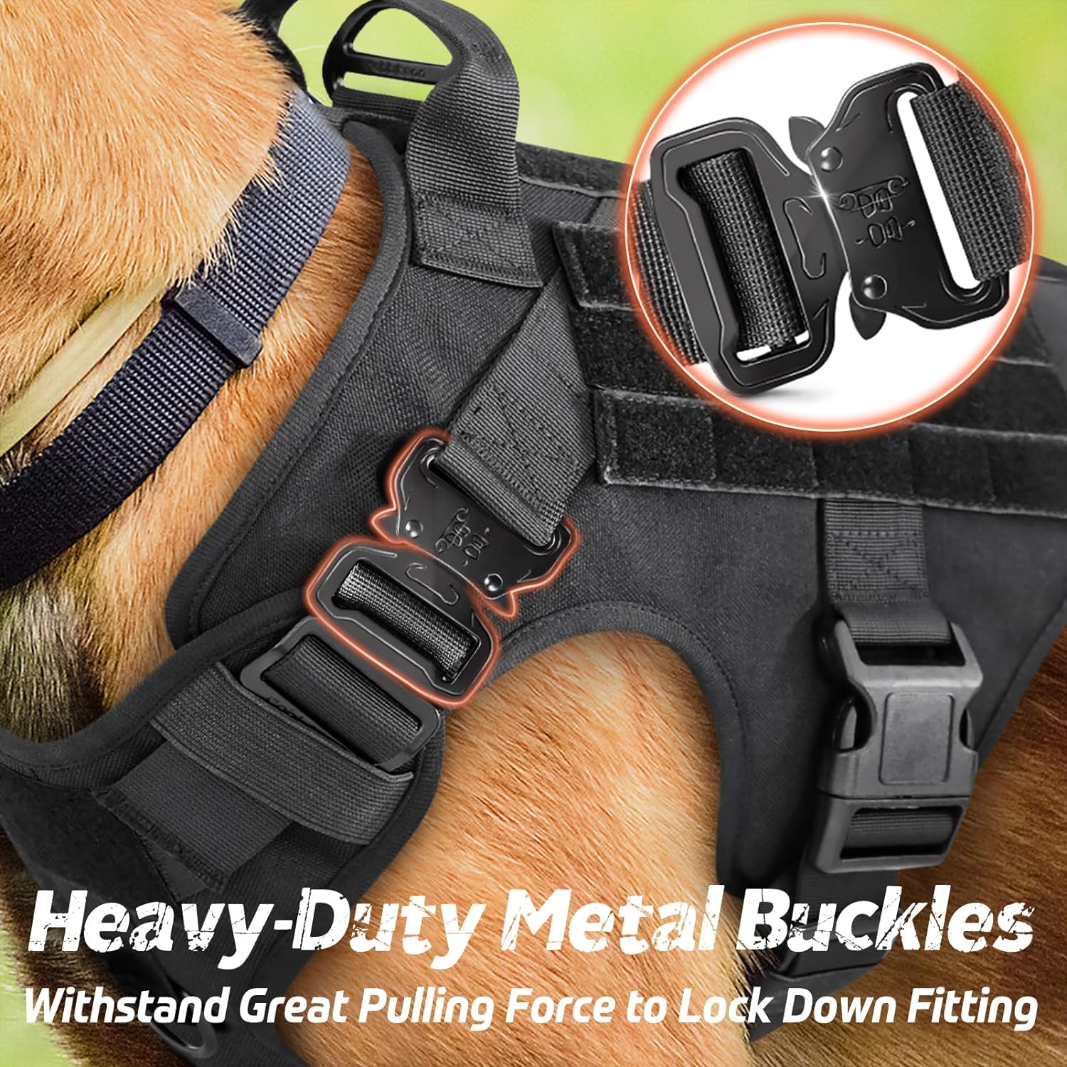 Tactical no-pull dog harness 4