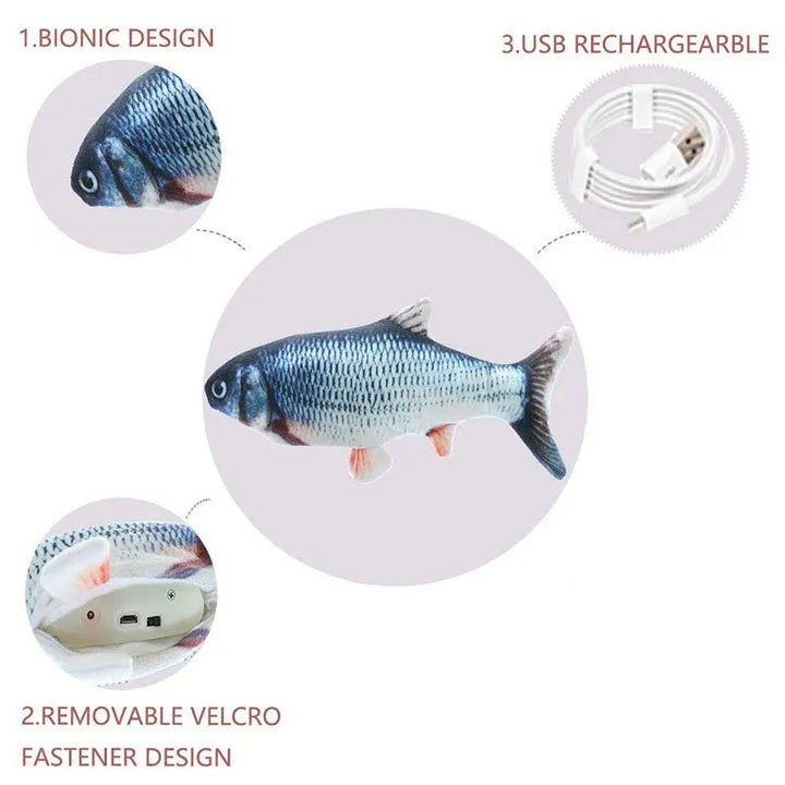 USB Charging Interactive Cat Toy Fish 3