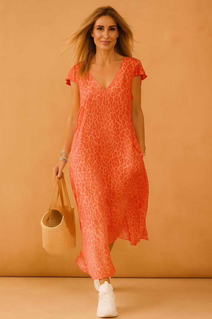 Vanessa | Long Short Summer Dress with V-Neck 2