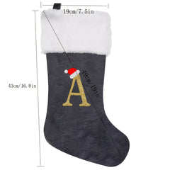VelvetMonogram | Personalized Velvet Christmas Stocking for Holiday Decor 1