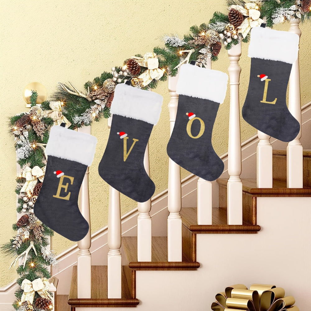 VelvetMonogram | Personalized Velvet Christmas Stocking for Holiday Decor 3