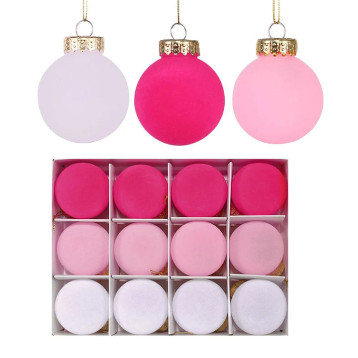 Velvet Ornaments | Flocked Christmas Balls for Elegant Decoration 3