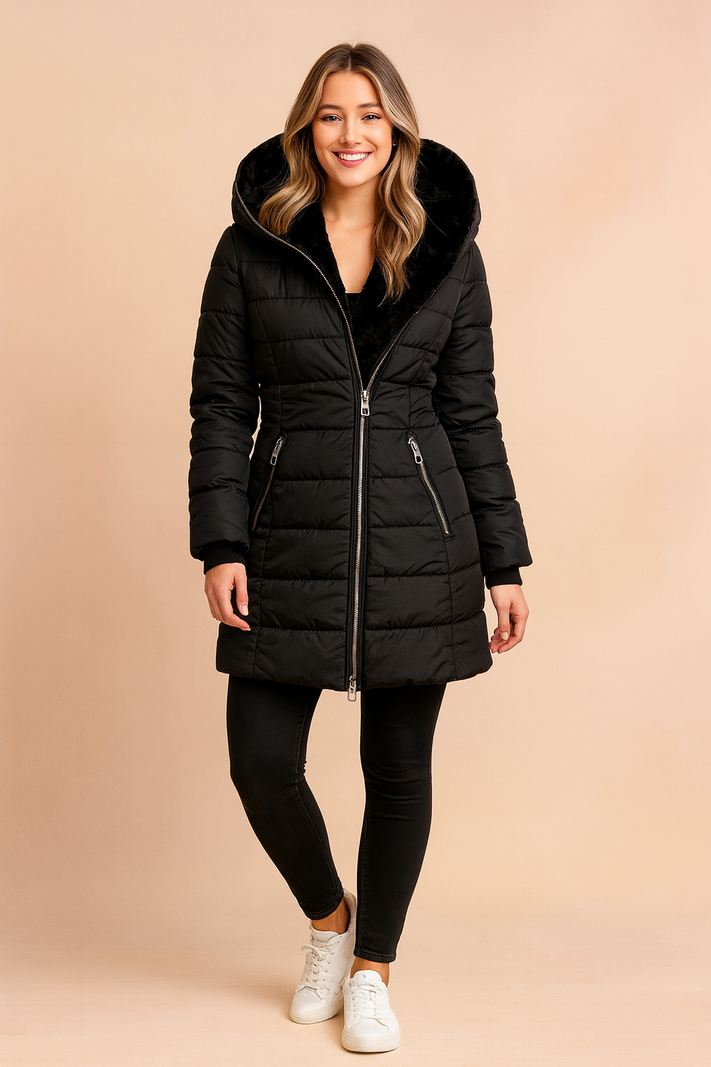 Veronica | Winter Jacket with Hood and Zipper 2