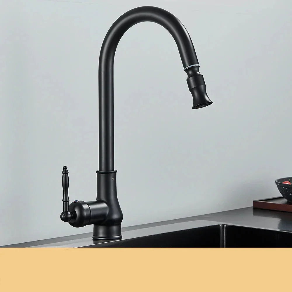 Vintage-Style Kitchen Faucet – Durable Brass Construction with Classic Look 3