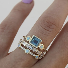 Vintage Blue Crystal Ring Set – Elegant Jewelry for Every Style 1