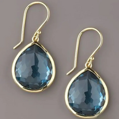 Vintage Earrings with Blue Crystals – Elegant Jewelry 1