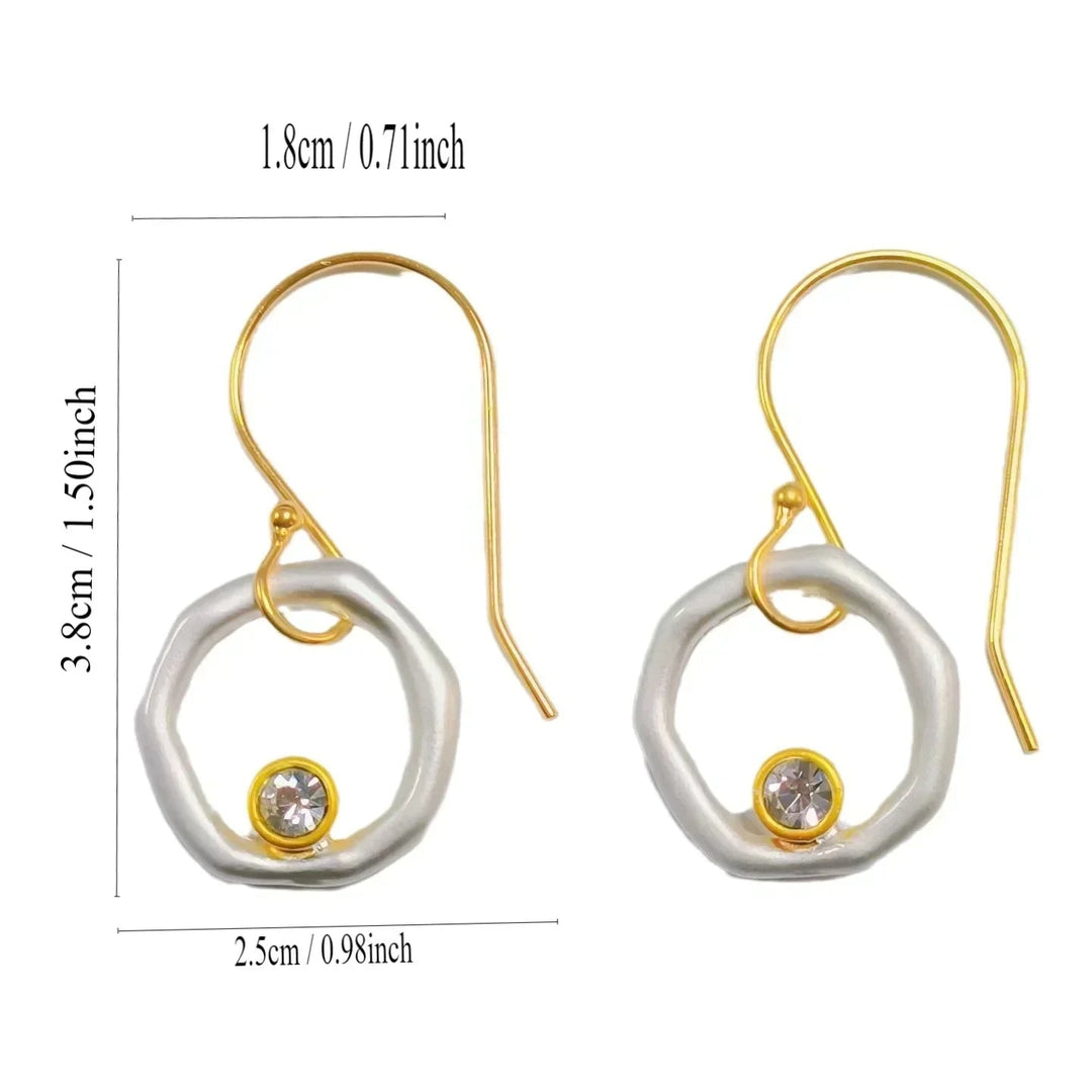Vintage Earrings with Cubic Zirconia in Gold and Silver – Elegant Jewelry 1