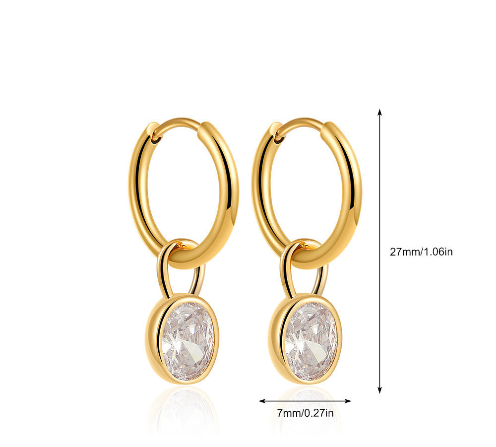 Vintage Gold Discs with Crystal Earrings – Elegant Jewelry 0